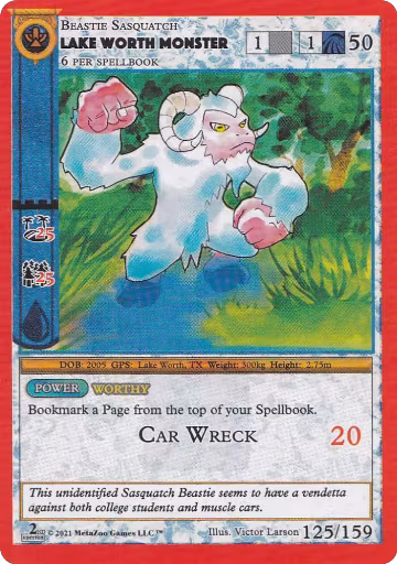 Lake Worth Monster (125), Cryptid Nation: Second Edition — MetaZoo card price