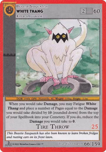 White Thang (66), Cryptid Nation: Second Edition — MetaZoo card price