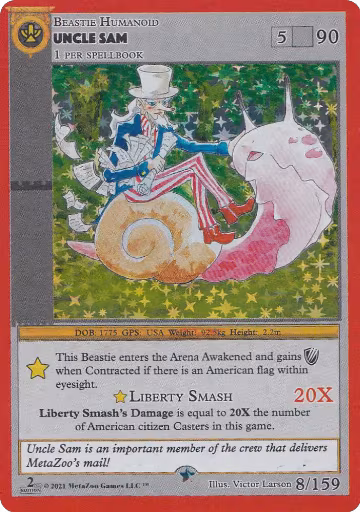 Uncle Sam (8), Cryptid Nation: Second Edition — MetaZoo card price