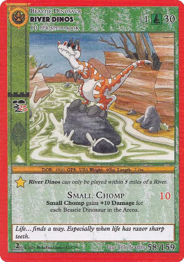River Dinos (58), Cryptid Nation: Second Edition — MetaZoo card price
