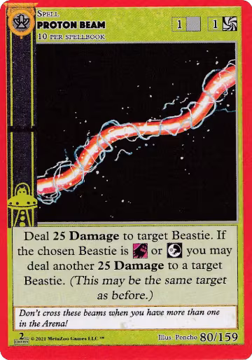 Proton Beam (80), Cryptid Nation: Second Edition — MetaZoo card price