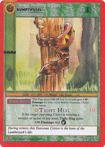 Rumptifusel (59), Cryptid Nation: Second Edition — MetaZoo card price