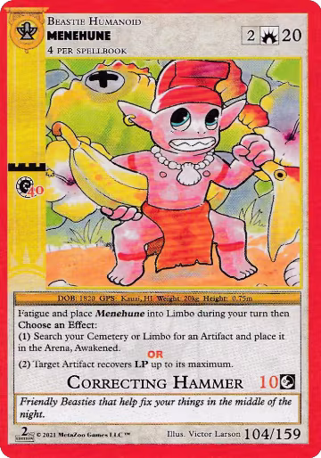 Menehune (104), Cryptid Nation: Second Edition — MetaZoo card price