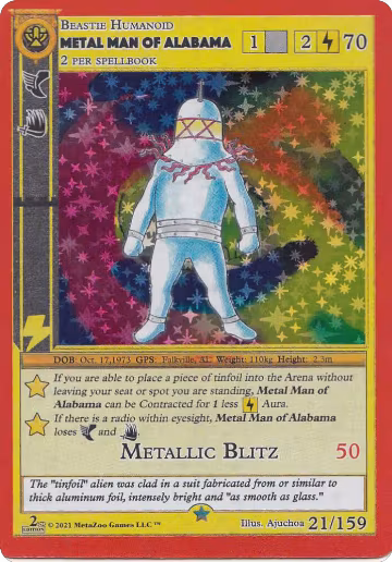 Metal Man of Alabama (21), Cryptid Nation: Second Edition — MetaZoo card price