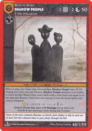 Shadow People (46), Cryptid Nation: Second Edition — MetaZoo card price