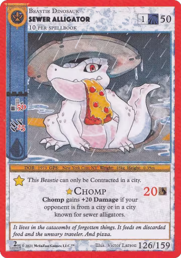 Sewer Alligator (126), Cryptid Nation: Second Edition — MetaZoo card price