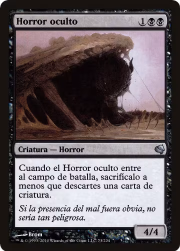 Hidden Horror (Spanish) - "Horror oculto" (73) — card price