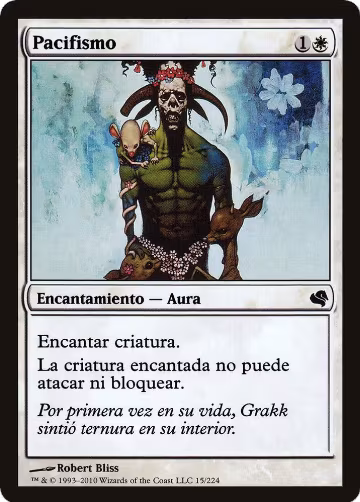 Pacifism (Spanish) - "Pacifismo" (15), Magic Encyclopedia 2011 (Salvat) — Magic card price