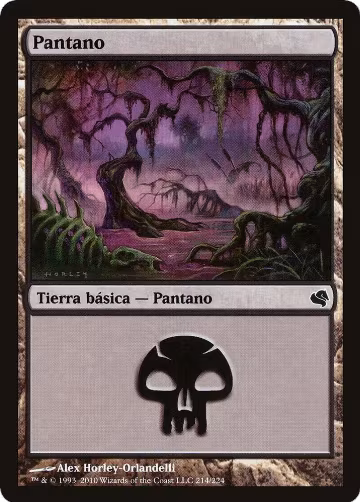 Swamp (Spanish) - "Pantano" (214) (214), Magic Encyclopedia 2011 (Salvat) — Magic card price