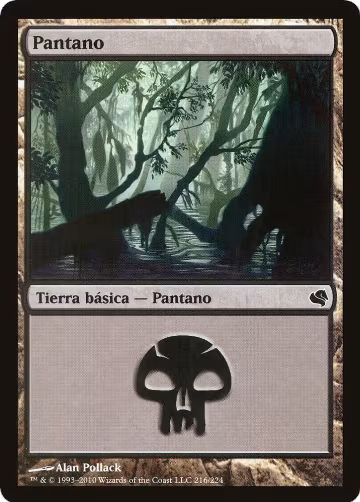 Swamp (Spanish) - "Pantano" (216) (216), Magic Encyclopedia 2011 (Salvat) — Magic card price