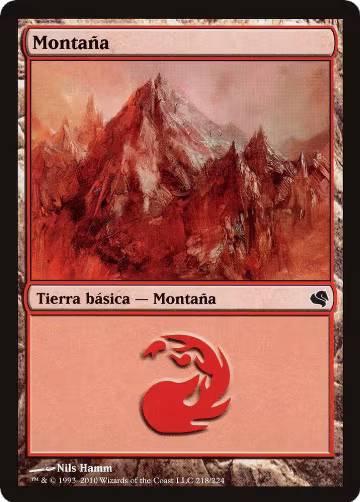 Mountain (Spanish) - "Montana" (218) (218), Magic Encyclopedia 2011 (Salvat) — Magic card price