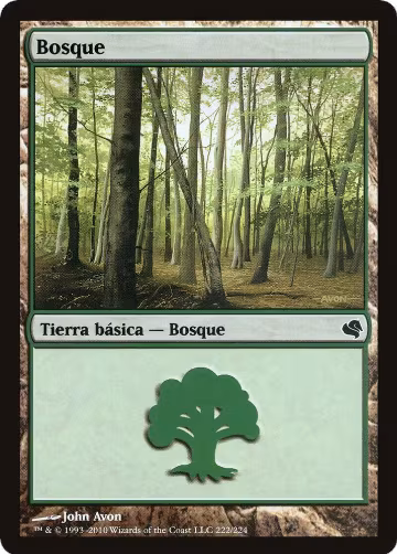 Forest (Spanish) - "Bosque" (222) (222), Magic Encyclopedia 2011 (Salvat) — Magic card price