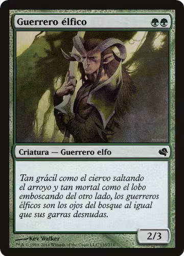 Elvish Warrior (Spanish) - "Guerrero elfico" (135), Magic Encyclopedia 2011 (Salvat) — Magic card price