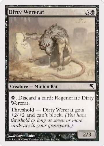 Dirty Wererat (7) (7), Magic Encyclopedia 2005 (Salvat/Hachette) — Magic card price