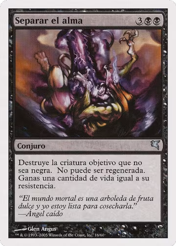 Sever Soul (Spanish) - "Separar el alma" (A16) (A16), Magic Encyclopedia 2005 (Salvat/Hachette) — Magic card price