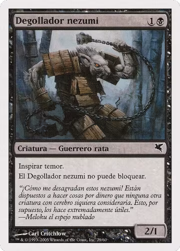 Nezumi Cutthroat (Spanish) - "Degollador nezumi" (A29) (A29), Magic Encyclopedia 2005 (Salvat/Hachette) — Magic card price