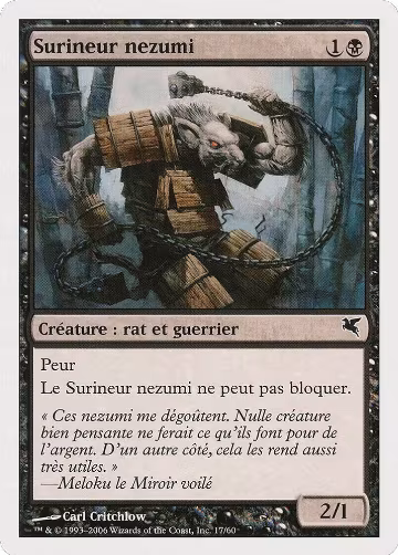 Nezumi Cutthroat (French) - "Surineur nezumi" (A17) (A17), Magic Encyclopedia 2005 (Salvat/Hachette) — Magic card price