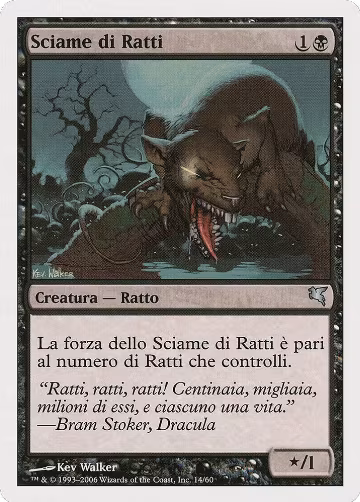 Swarm of Rats (Italian) - "Sciame di rats" (A14) (A14), Magic Encyclopedia 2005 (Salvat/Hachette) — Magic card price