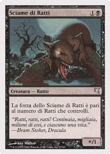 Swarm of Rats (Italian) - "Sciame di rats" (A27) (A27), Magic Encyclopedia 2005 (Salvat/Hachette) — Magic card price