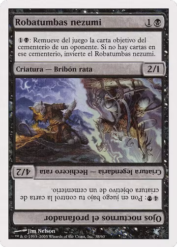 Nezumi Graverobber // Nighteyes the Desecrator (Spanish) - "Robatumbas nezumi" (A38) (A38), Magic Encyclopedia 2005 (Salvat/Hachette) — Magic card price
