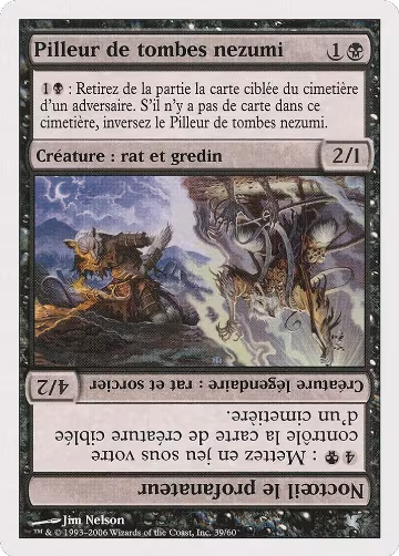 Nezumi Graverobber // Nighteyes the Desecrator (French) - "Pilleur de tombes nezumi" (A39) (A39), Magic Encyclopedia 2005 (Salvat/Hachette) — Magic card price