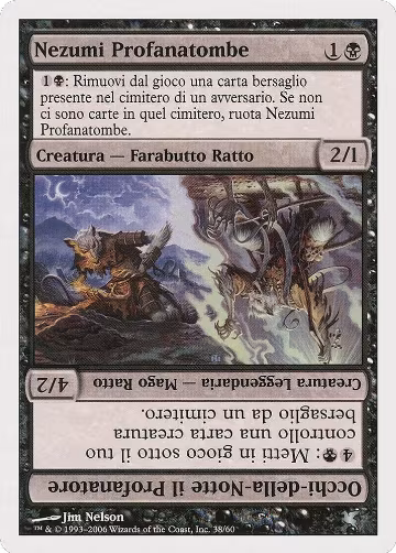 Nezumi Graverobber // Nighteyes the Desecrator (Italian) - "Nezumi Profanatombe" (A38) (A38), Magic Encyclopedia 2005 (Salvat/Hachette) — Magic card price