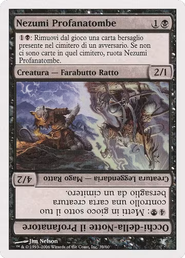 Nezumi Graverobber // Nighteyes the Desecrator (Italian) - "Nezumi Profanatombe" (A39) (A39), Magic Encyclopedia 2005 (Salvat/Hachette) — Magic card price