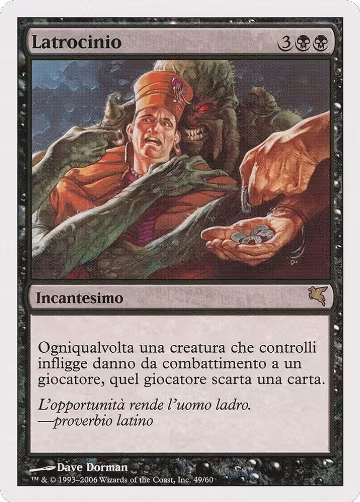 Larceny (Italian) - "Latrocinio" (A49), Magic Encyclopedia 2005 (Salvat/Hachette) — Magic card price