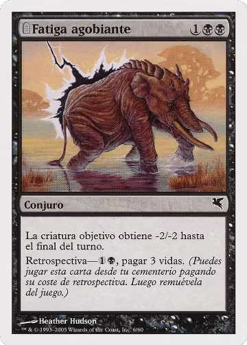 Crippling Fatigue (Spanish) - "Fatiga agobiante" (A6) (A6), Magic Encyclopedia 2005 (Salvat/Hachette) — Magic card price