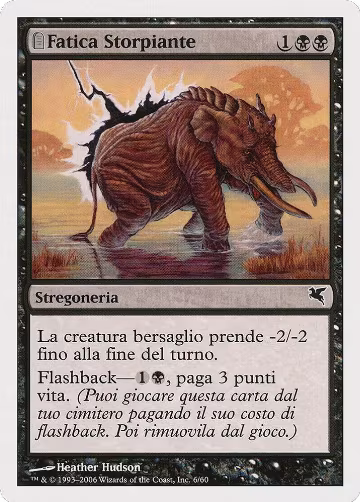 Crippling Fatigue (Italian) - "Fatica Storpiante" (A6) (A6), Magic Encyclopedia 2005 (Salvat/Hachette) — Magic card price