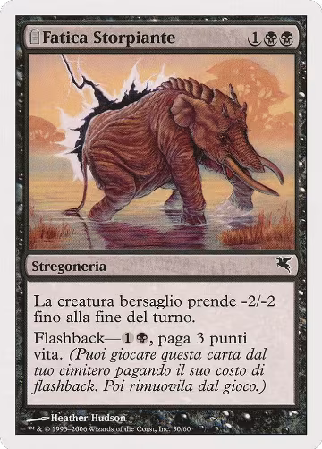Crippling Fatigue (Italian) - "Fatica Storpiante" (A30) (A30), Magic Encyclopedia 2005 (Salvat/Hachette) — Magic card price