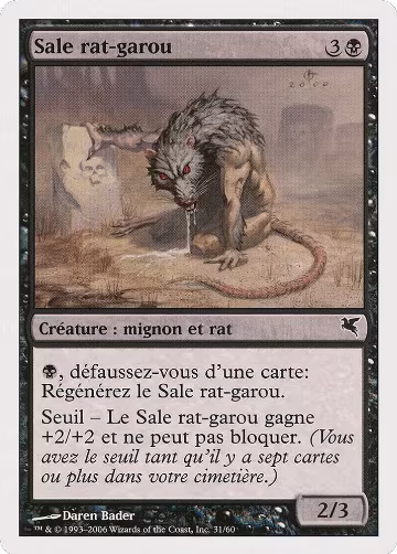 Dirty Wererat (French) - "Sale rat-garou" (A31) (A31), Magic Encyclopedia 2005 (Salvat/Hachette) — Magic card price