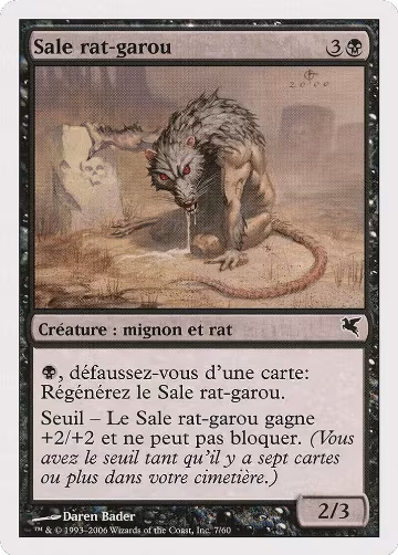 Dirty Wererat (French) - "Sale rat-garou" (A7) (A7), Magic Encyclopedia 2005 (Salvat/Hachette) — Magic card price
