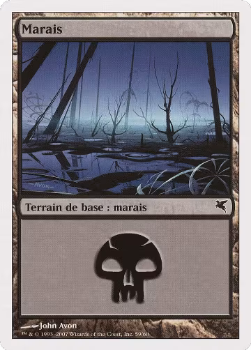 Swamp (French) - "Marais" (E59) (E59), Magic Encyclopedia 2005 (Salvat/Hachette) — Magic card price