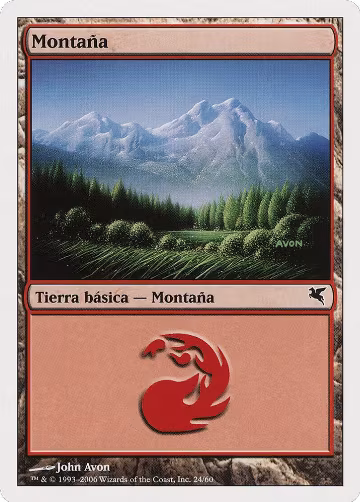 Mountain (Spanish) - "Montana" (C24) (C24), Magic Encyclopedia 2005 (Salvat/Hachette) — Magic card price