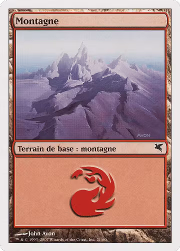 Mountain (French) - "Montagne" (I21) (I21), Magic Encyclopedia 2005 (Salvat/Hachette) — Magic card price