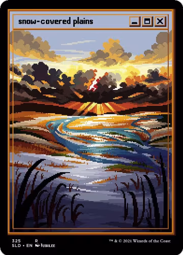 Snow-Covered Plains (PixelSnowLands.jpg) (325), Secret Lair Drop Series — Magic card price