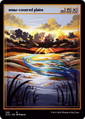 Snow-Covered Plains (PixelSnowLands.jpg) (Foil Etched) (325), Secret Lair Drop Series — Magic card price