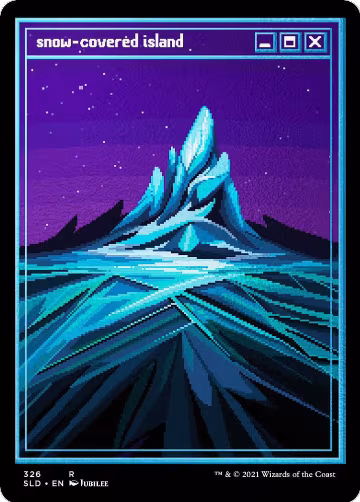 Snow-Covered Island (PixelSnowLands.jpg) (Foil Etched) (326), Secret Lair Drop Series — Magic card price
