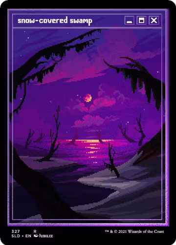 Snow-Covered Swamp (PixelSnowLands.jpg) (Foil Etched) (327), Secret Lair Drop Series — Magic card price