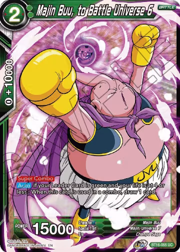 Majin Buu, to Battle Universe 6 (BT16-055), Realm of the Gods — DB Super card price