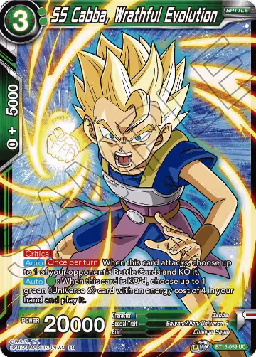 SS Cabba, Wrathful Evolution (BT16-059), Realm of the Gods — DB Super card price