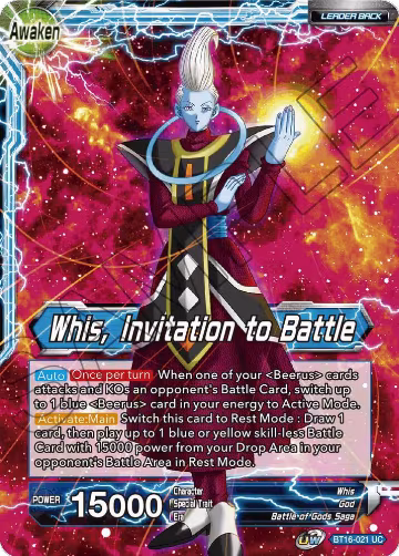Whis // Whis, Invitation to Battle (BT16-021), Realm of the Gods — DB Super card price