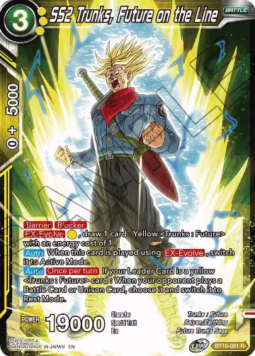 SS2 Trunks, Future on the Line (BT16-081), Realm of the Gods — DB Super card price