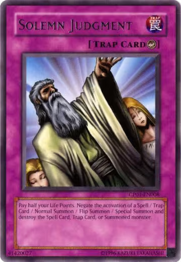 Solemn Judgment (CP01-EN008), Champion Pack 1 — Yu-Gi-Oh! card price