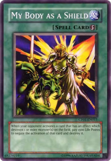 My Body as a Shield (CP01-EN015), Champion Pack 1 — Yu-Gi-Oh! card price