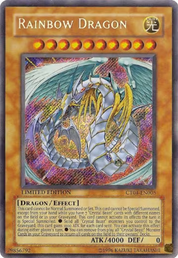 Rainbow Dragon (CT04-EN005), 2007 Collectors Tin — Yu-Gi-Oh! card price