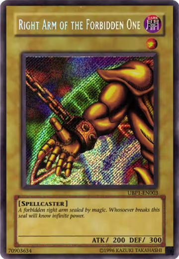 Right Arm of the Forbidden One (UBP1-EN003) — card price