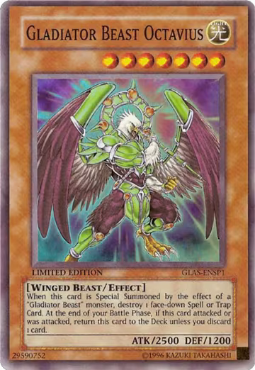 Gladiator Beast Octavius (GLAS-ENSP1), Sneak Preview Series 3 — Yu-Gi-Oh! card price