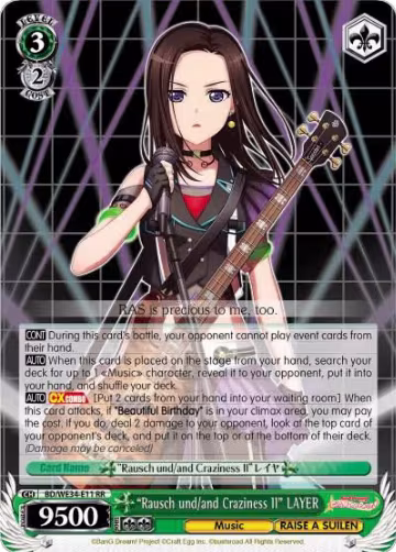 "Rausch und/and Craziness II" LAYER (BD/WE34-E11 RR), Morfonica x RAISE A SUILEN — Weiß Schwarz card price